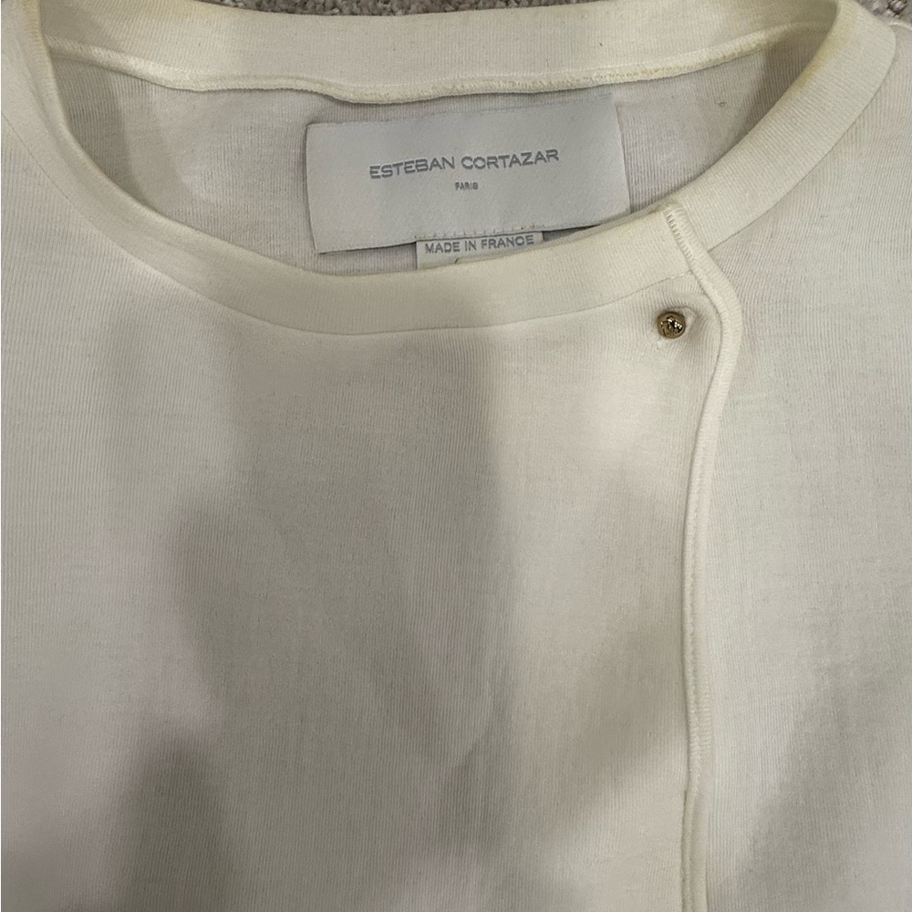 Esteban Cortazar Cream Long Sleeve Top - Picture 5 of 6